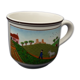 Villeroy porcelain coffee cup and boch naïve model Laplau diam 6.5 cm