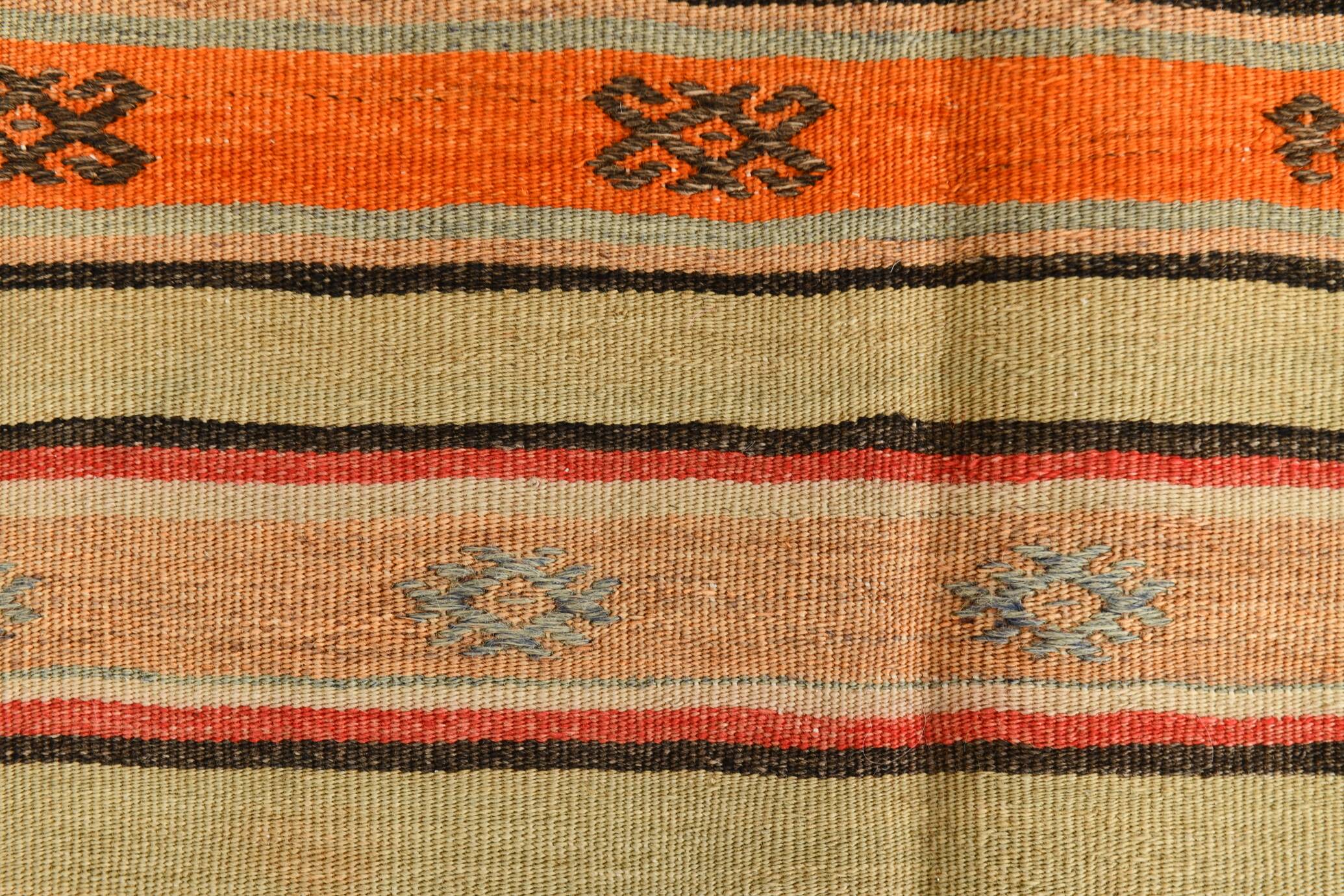 Striped Vintage Kilim Rug, 163x282Cm Wool Kilim Rug