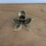 Bougeoir lotus en laiton