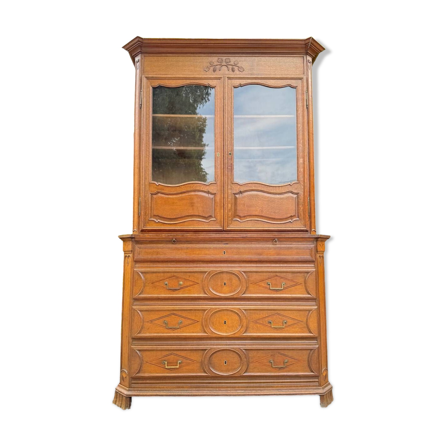 Impressive Castle Commode Forming Showcase From Louis XIV XVIII Eme Century