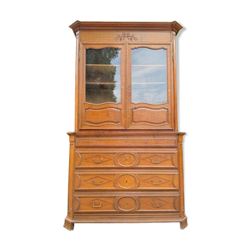 Impressionnante Commode de château Formant Vitrine D’époque Louis XIV XVIII Eme Siècle