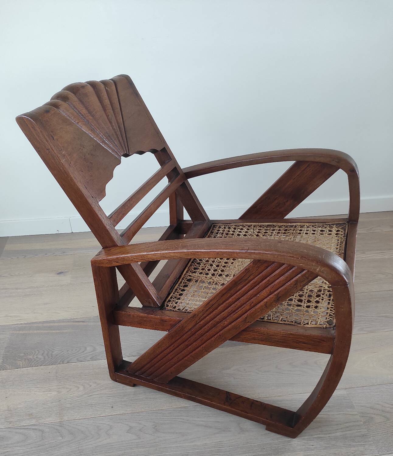 Burmese teak armchair
