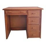 Vintage rattan desk from the 1970s.