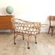 Vintage rattan cradle