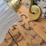 Brass and moulded glass sconce