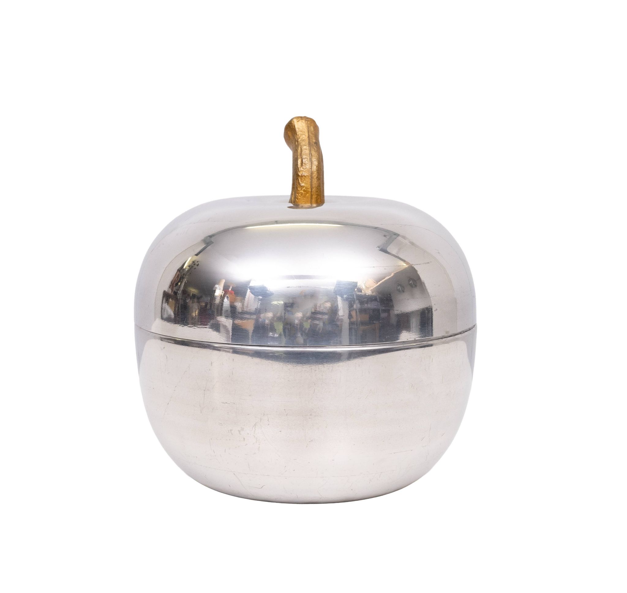 Iconic Aluminum apple Ice Bucket 1970s Italy