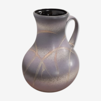 Vintage vase in purple pottery