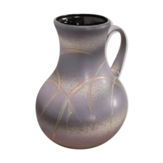 Vintage vase in purple pottery