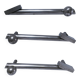 three art deco bronze handles silver tone cover