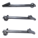 three art deco bronze handles silver tone cover