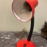 Red and black desk lamp