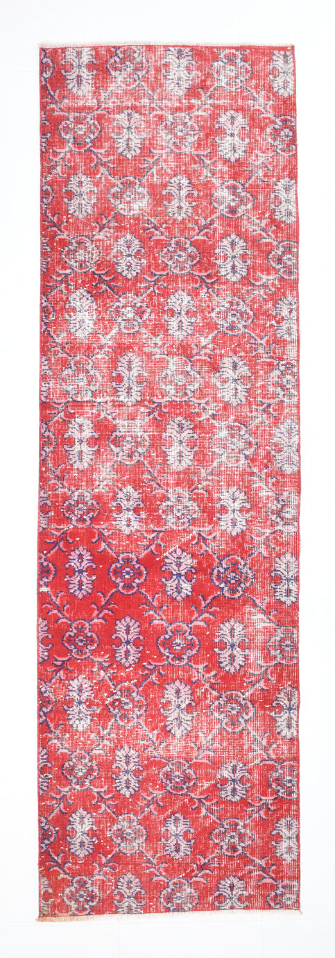 2x8 red classic vintage runner rug, 245x73cm