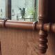 Mirour en bois tourné imitation bambou