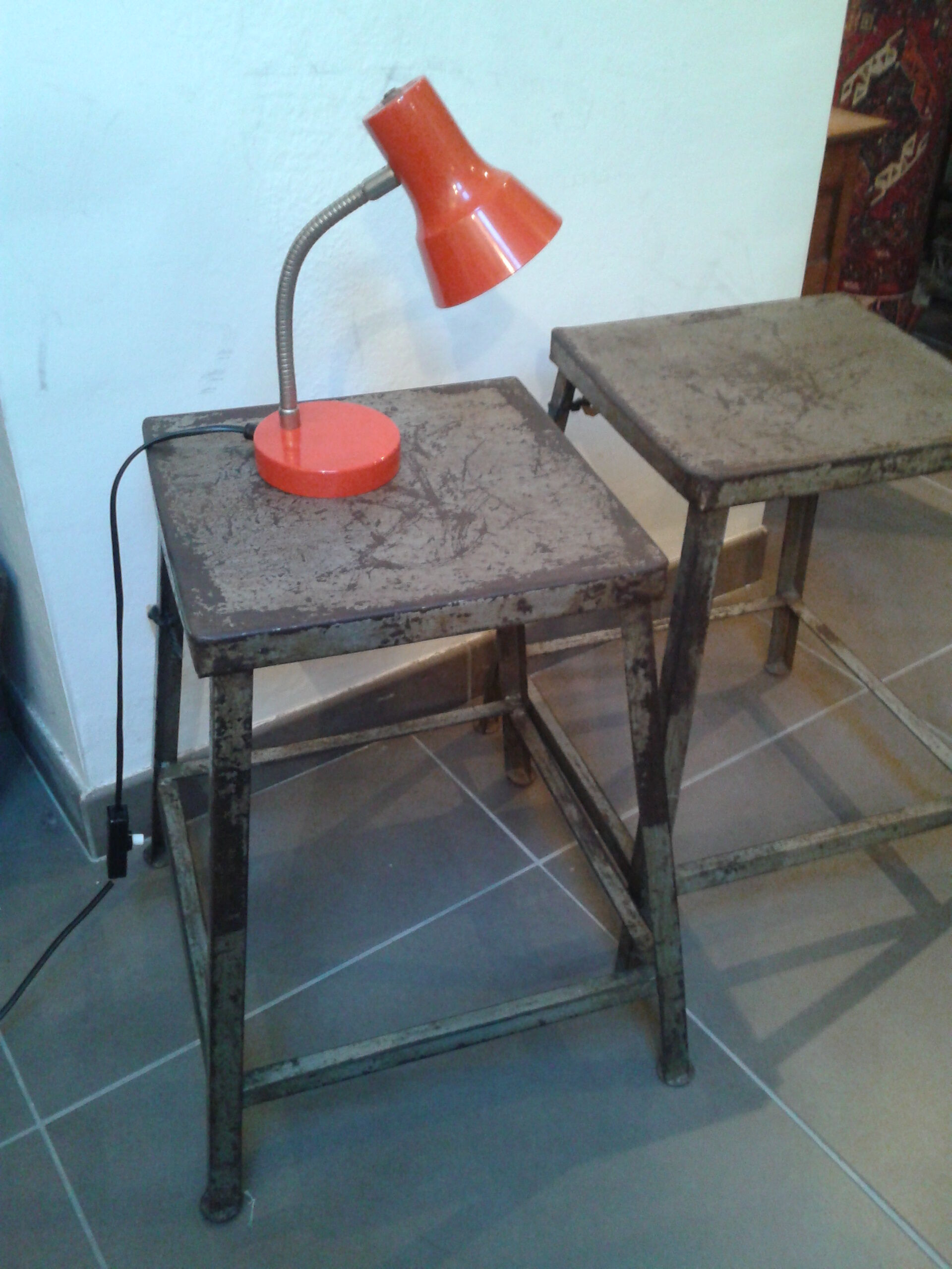 Square iron or stool table