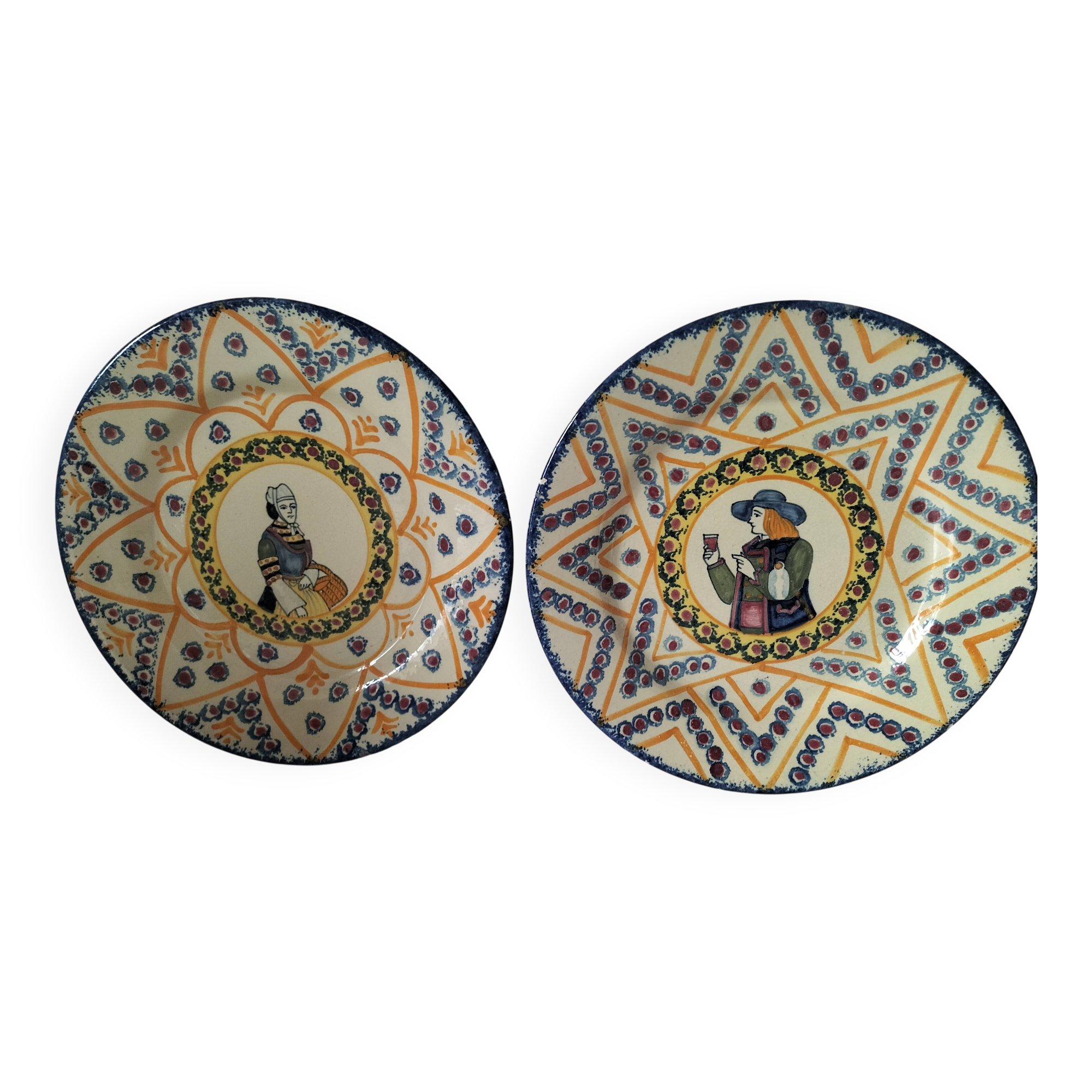 Duo d’assiettes Henriot Quimper
