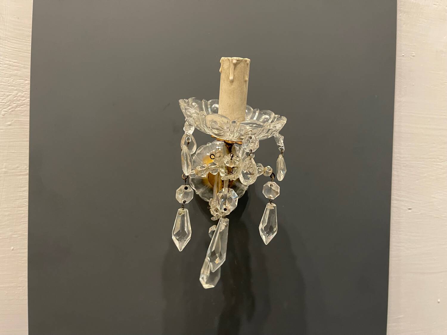 Vintage Italian Crystal Sconces 1950’s Set of 2