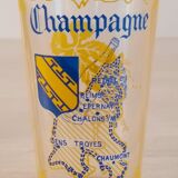 6 orangeade glasses - lemonade - water - regional theme - vintage