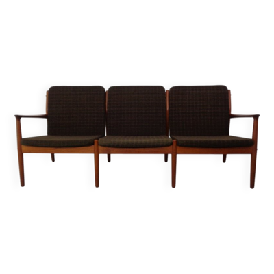 Teak Three-Seater Sofa by Svend Aage Eriksen for Glostrup, 1960s