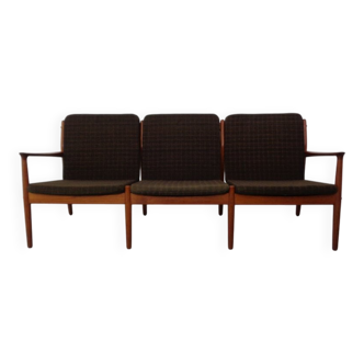 Teak Three-Seater Sofa by Svend Aage Eriksen for Glostrup, 1960s