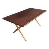 AT-303 Sawbuck oak dining table by Hans Wegner for Andreas Tuck 1950s