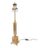 Lampe de table en bronze et laiton doré signée Sciolari, vers 1970
