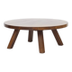 Large round Vintage Brutalist Mid-Century Oak Coffee Table