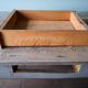 Table en bois bureau patine grise