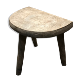 Tabouret tripode assise demi lune