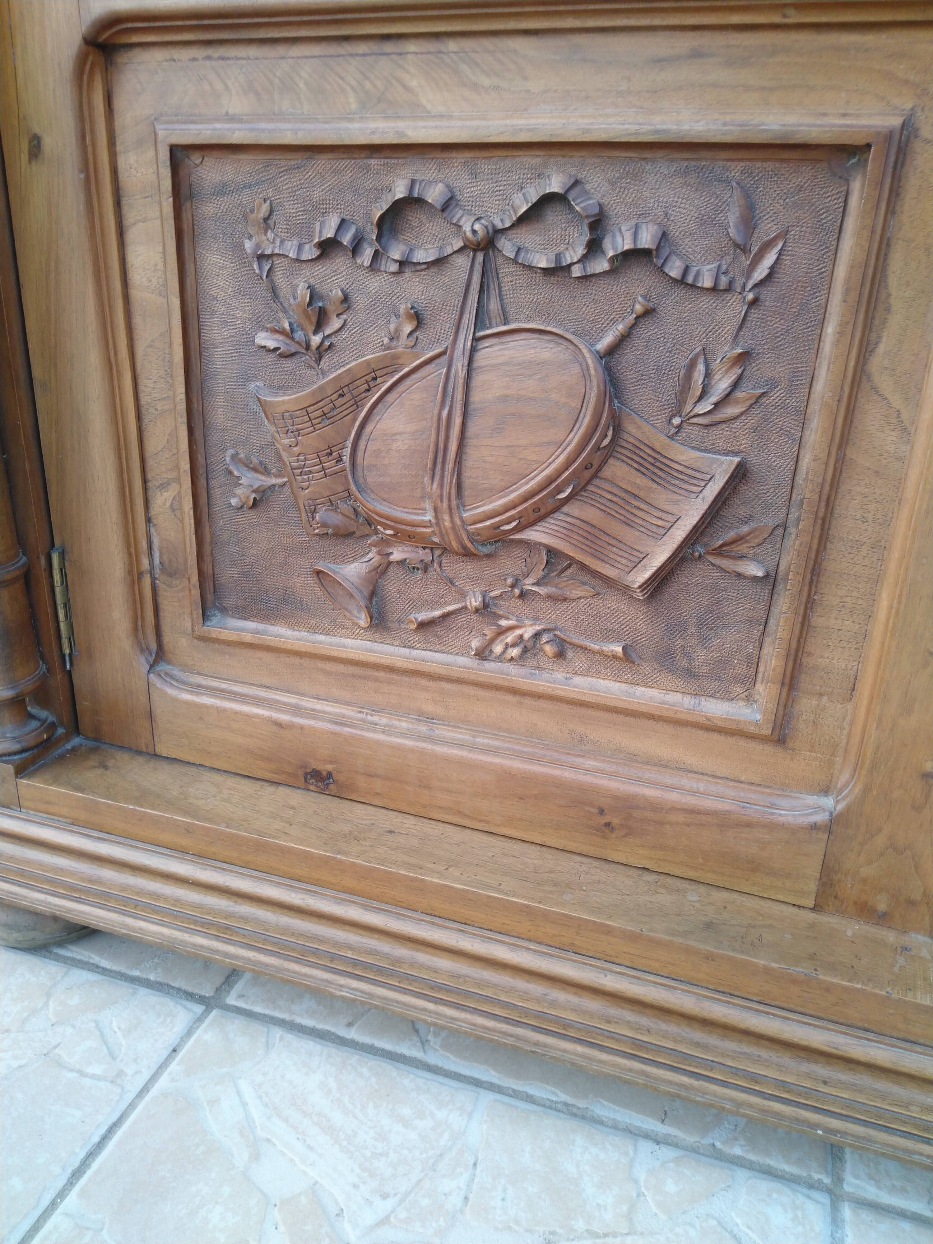 Louis XVI-style walnut library