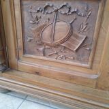 Louis XVI-style walnut library