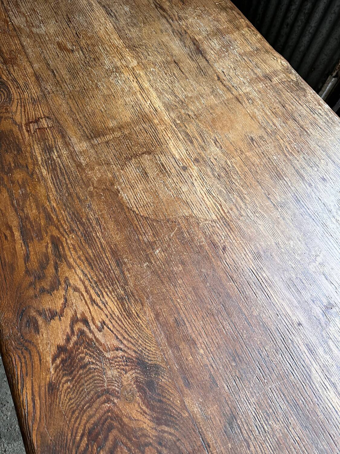 Large oak farm table