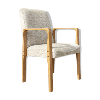 Scandinavian armchair vintage solid wood & fabric circa 1960