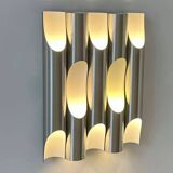 Applique vintage "Fuga XL", métal brossé, Raak Pays Bas 1970