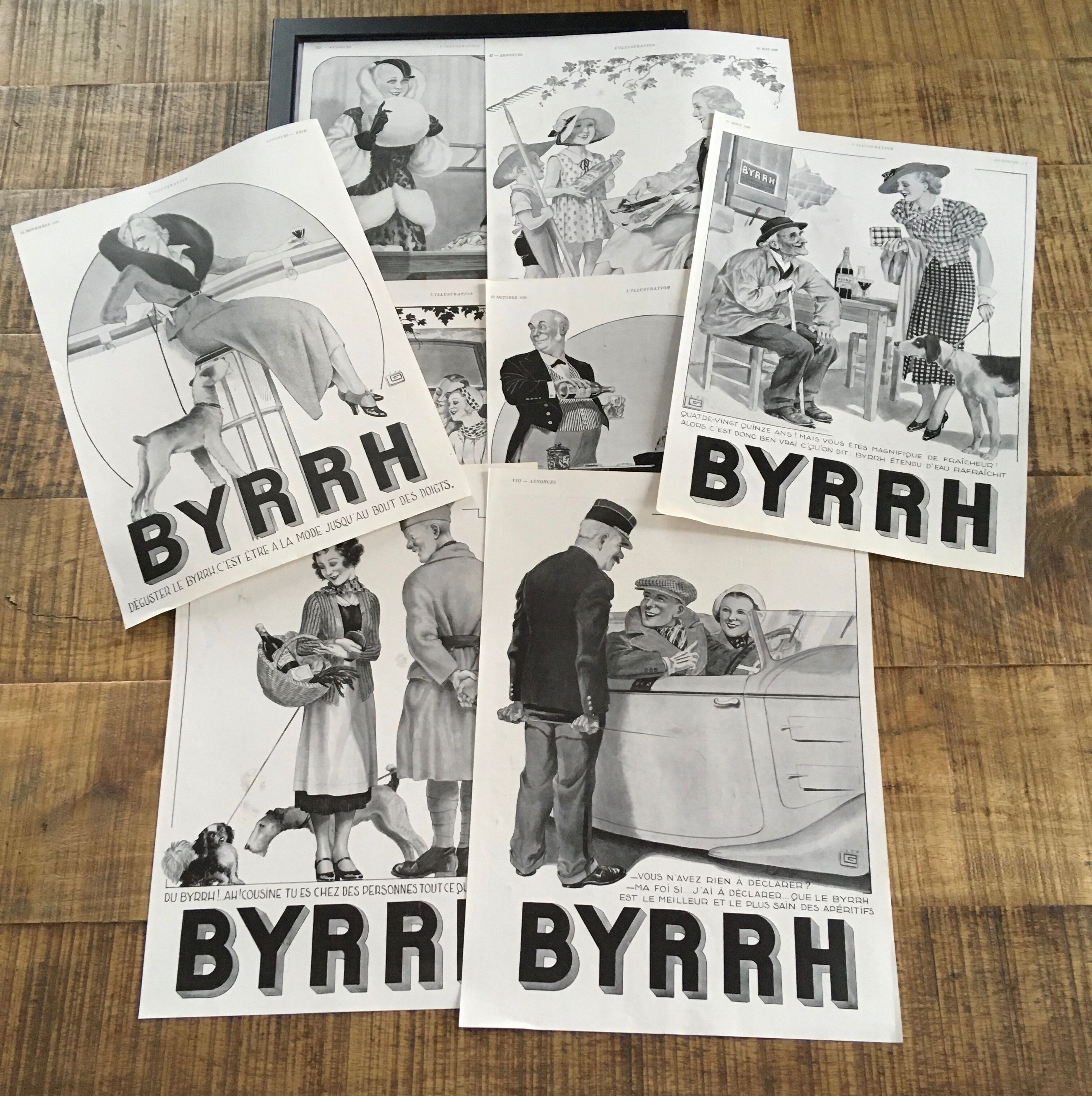 Lot 8 advertisements 30s alcohol Byrrh