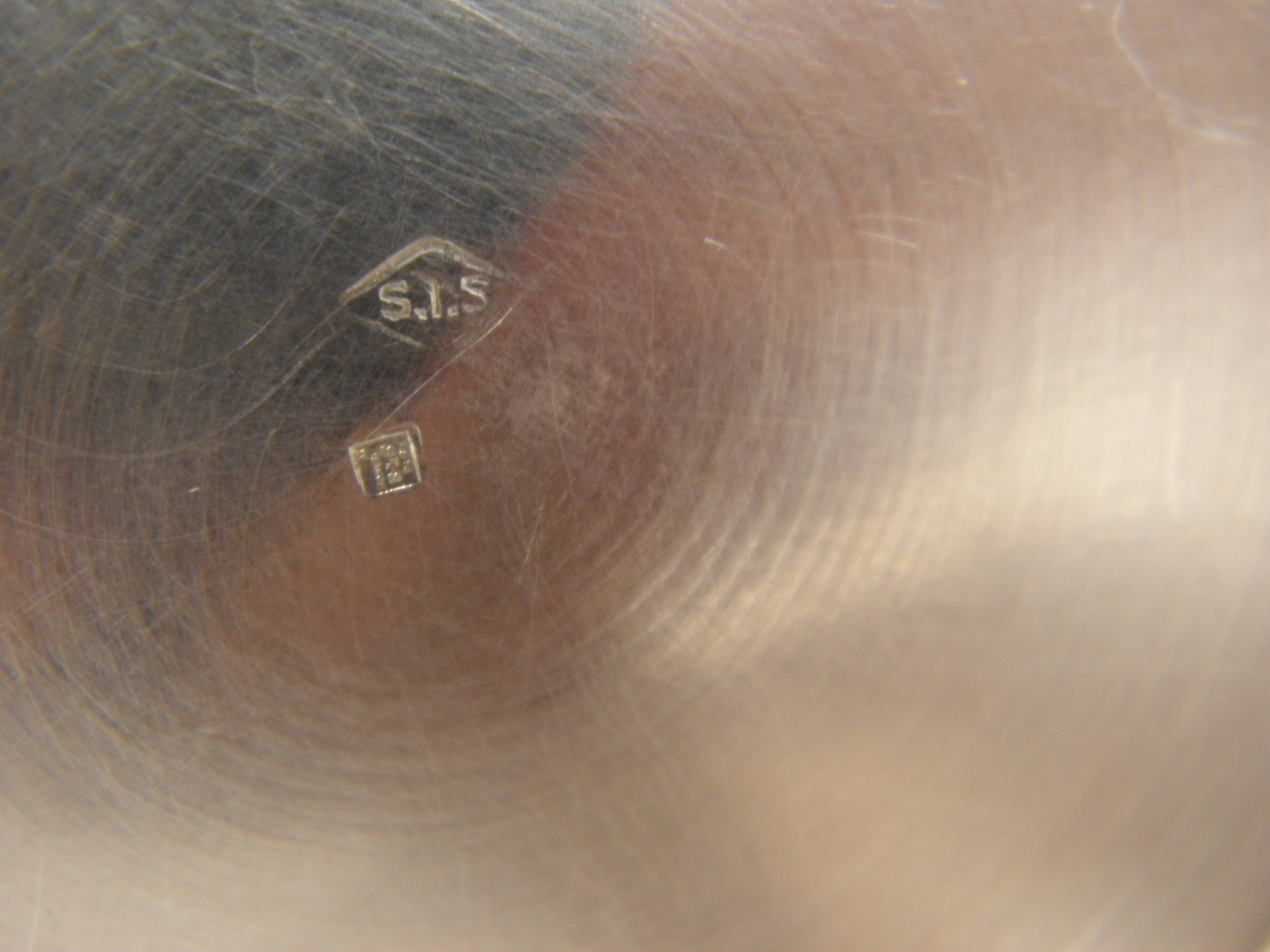 Silver-plated metal coffee pot and milk jug