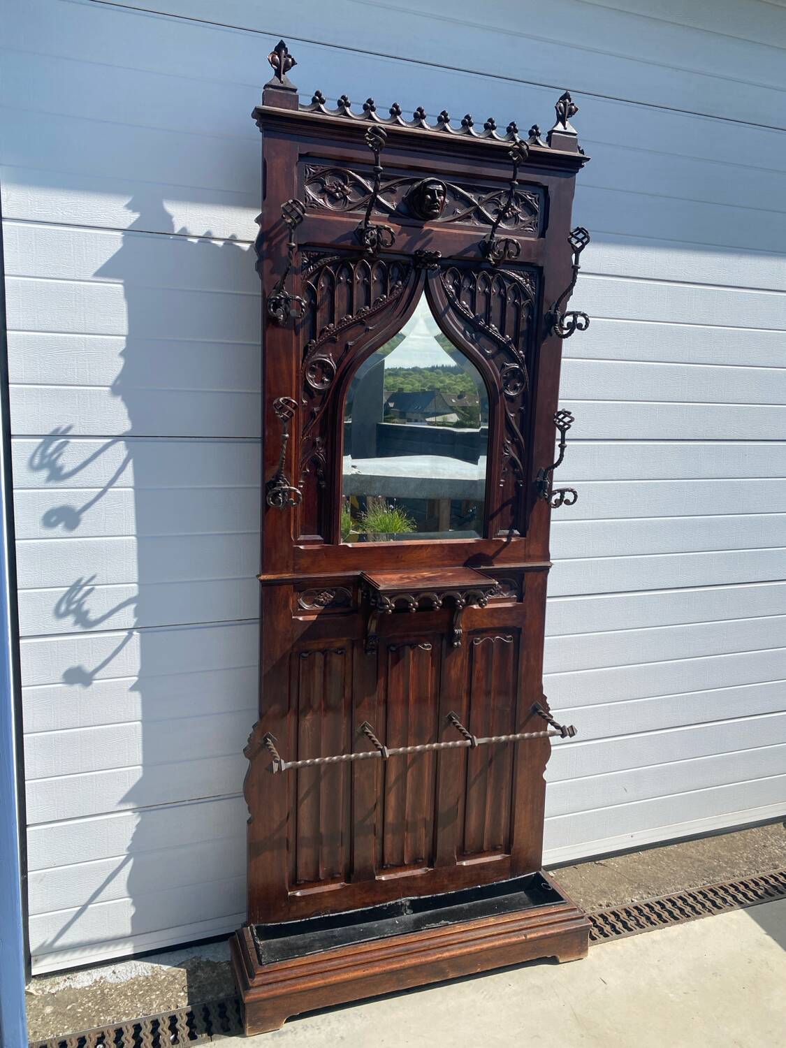 Beautiful neo-Gothic coat rack