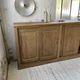 Large row of solid oak loom sliding doors