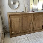 Large row of solid oak loom sliding doors