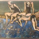 Tableau personnages à la piscine, XXe