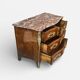 Louis XV period commode with violet wood veneer.