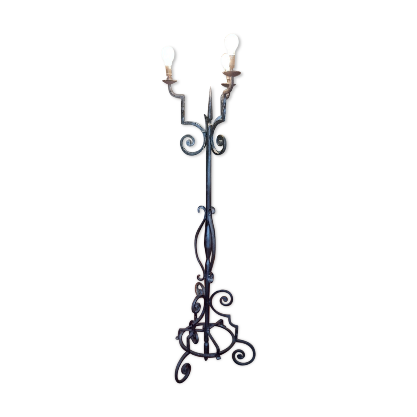 Wrought iron floor lamp