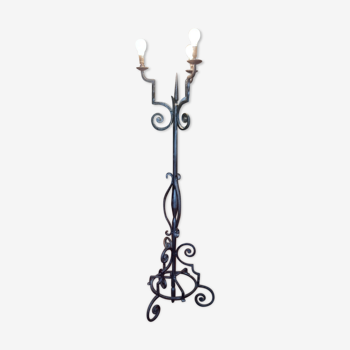 Wrought iron floor lamp