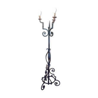 Wrought iron floor lamp