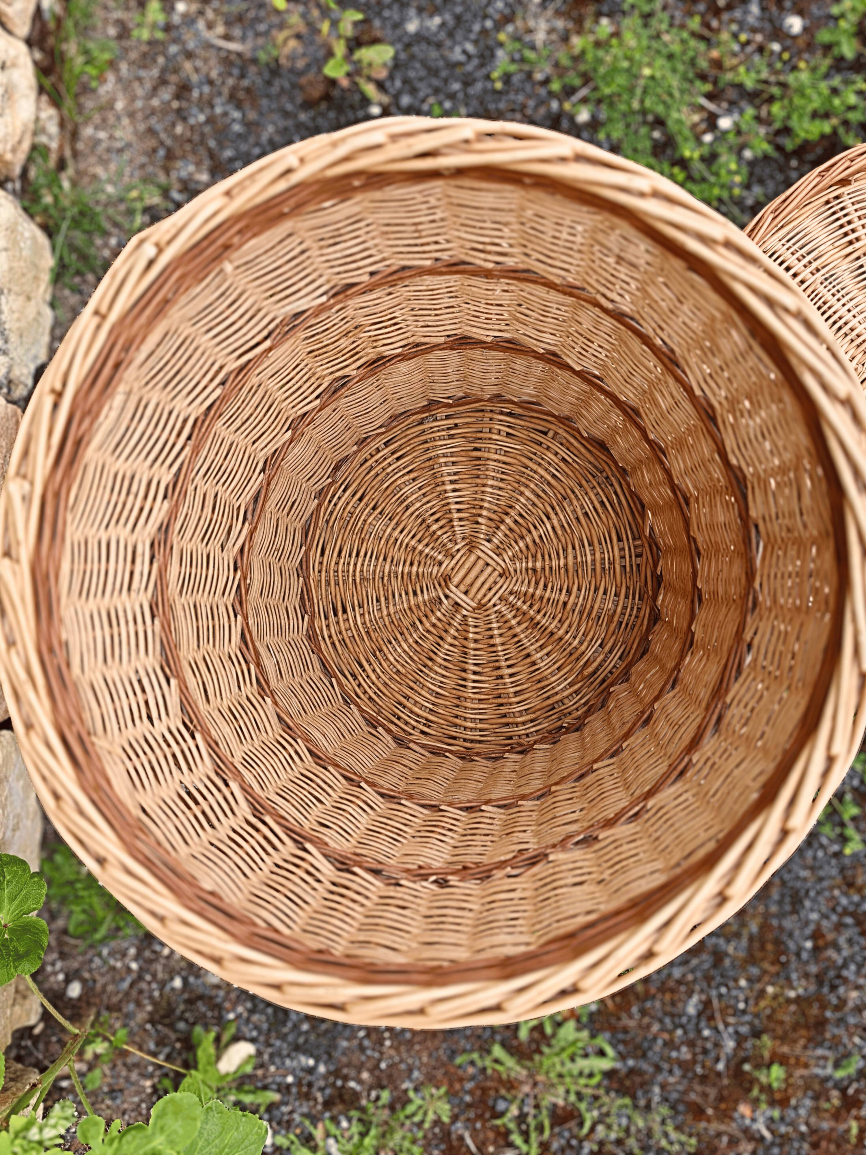 Large Wicker Basket with Lid