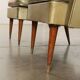 Pair of vintage armchairs from the 1950s in wood and faux leather, Argentina.