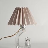 Sculptural Clear Crystal Glass Table Lamp by Schneider, France, 1950s