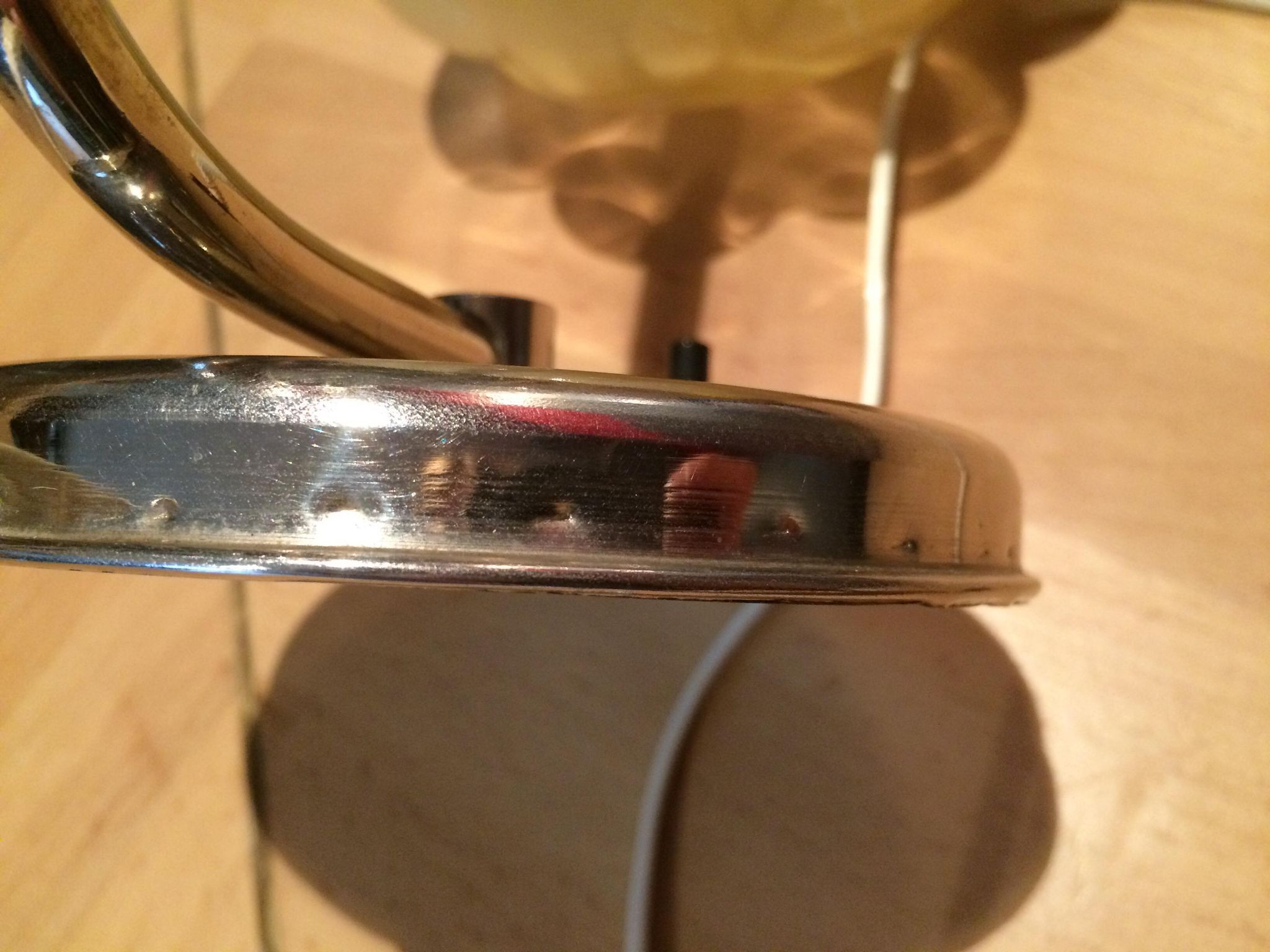 Art deco lamp molded glass and chrome, wall lamp 30s