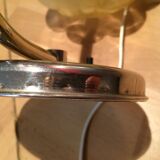 Art deco lamp molded glass and chrome, wall lamp 30s