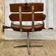 Fauteuil de coiffeur en chrome et skaï marron