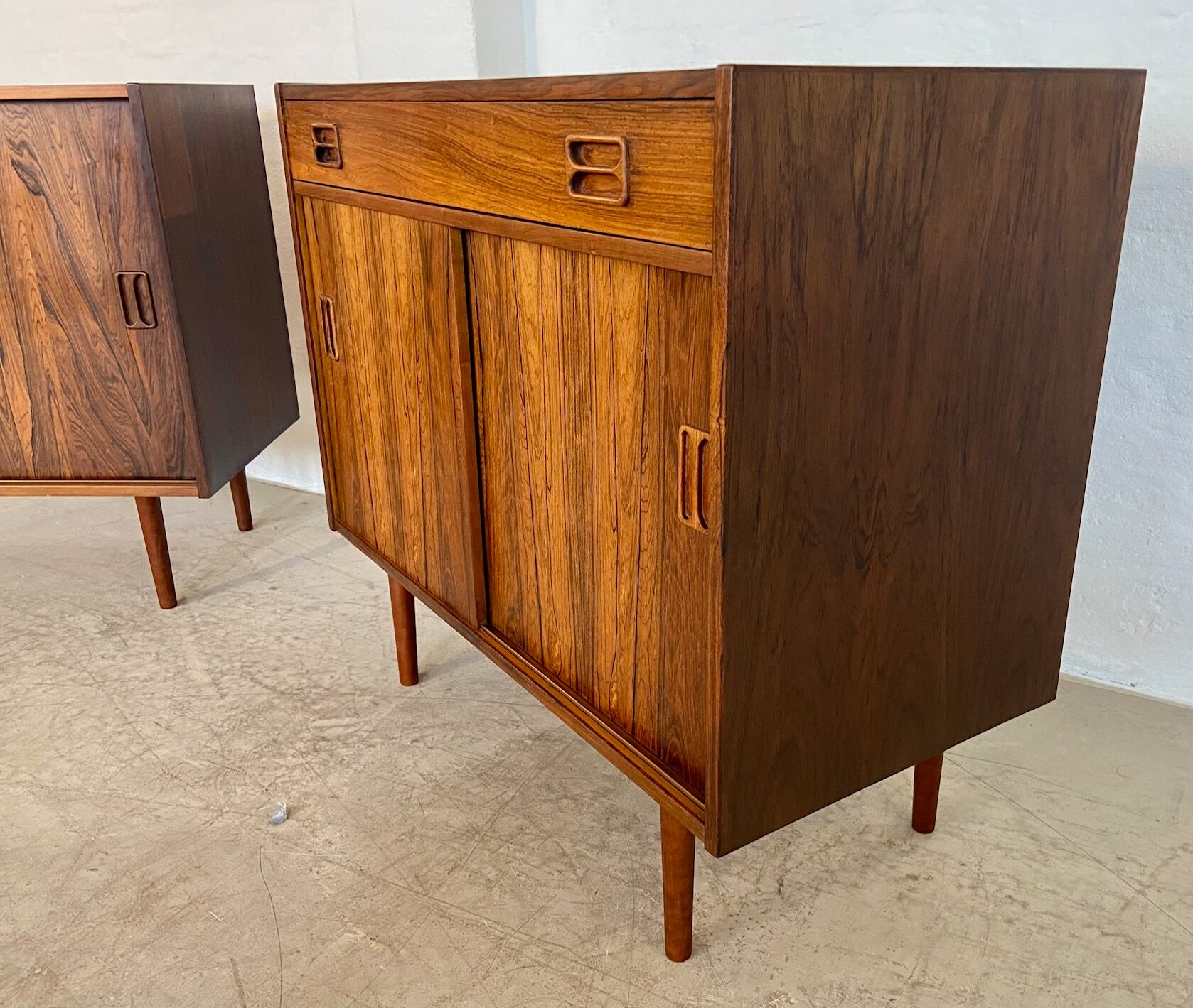 Vintage Danish buffets in rosewood from the 1960s.